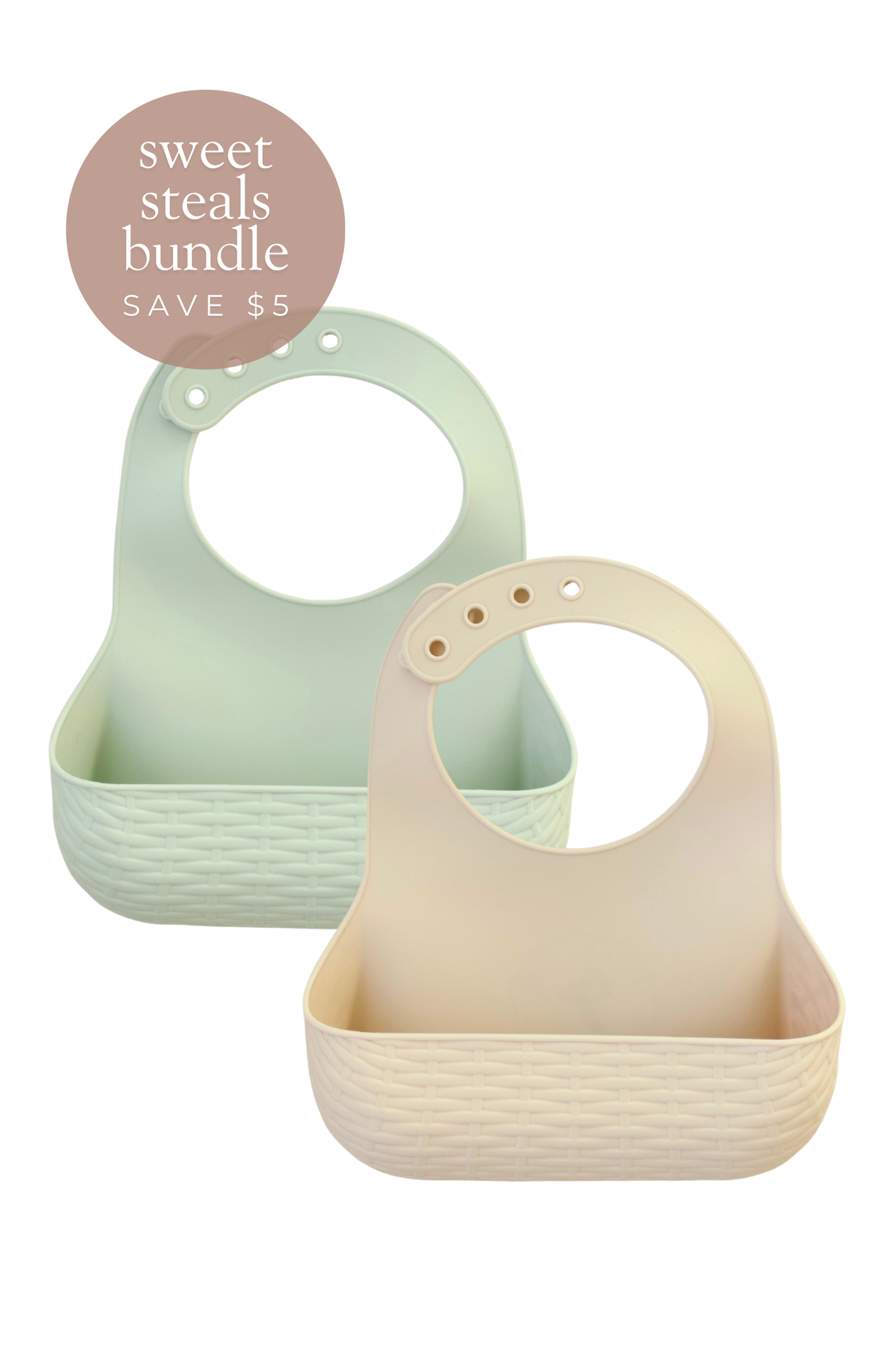2-Pack Picnic Bib || Matcha + Vanilla
