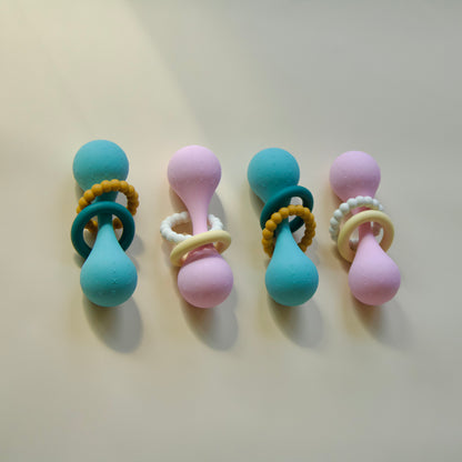 The Gumdrop Rattle + Teether || Blueberry