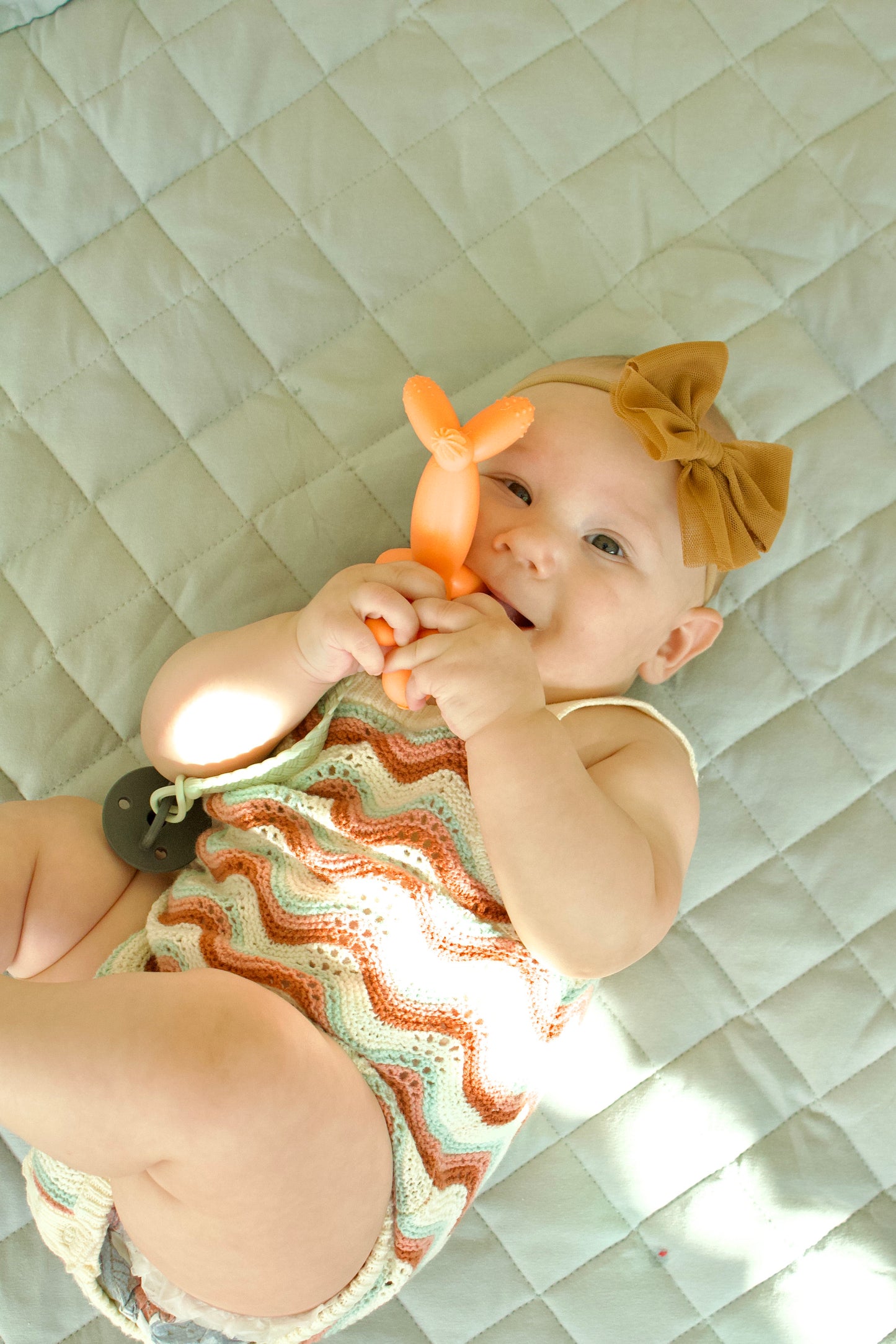 The Party Animal Silicone Teether || Clementine