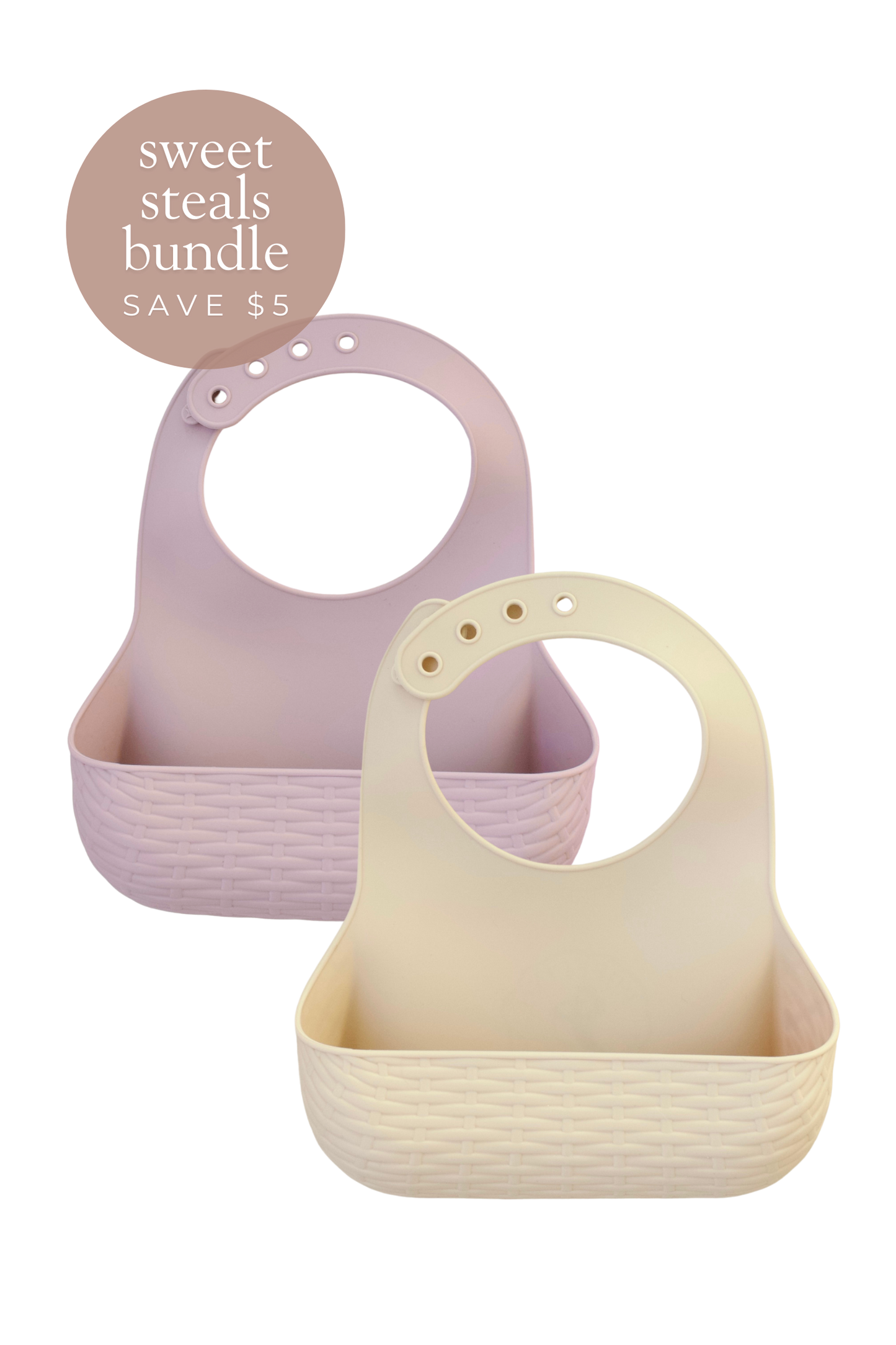 2-Pack Picnic Bib || Cherry Blossom + Vanilla