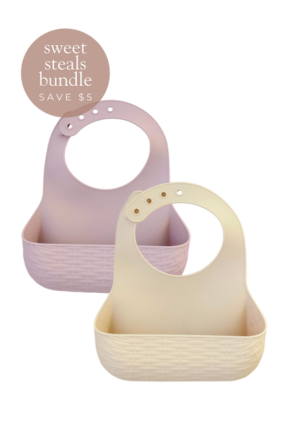 2-Pack Picnic Bib || Cherry Blossom + Vanilla